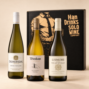 The HanDrinksSolo White Wine Adventure Intro Box with Diemersdal, Winshaw and Lismore bottles